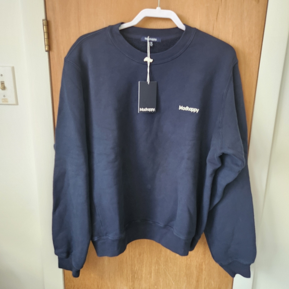 Madhappy - Crewneck Sweatshirt - Classic Fleece - NWT - Navy Blue - Size M